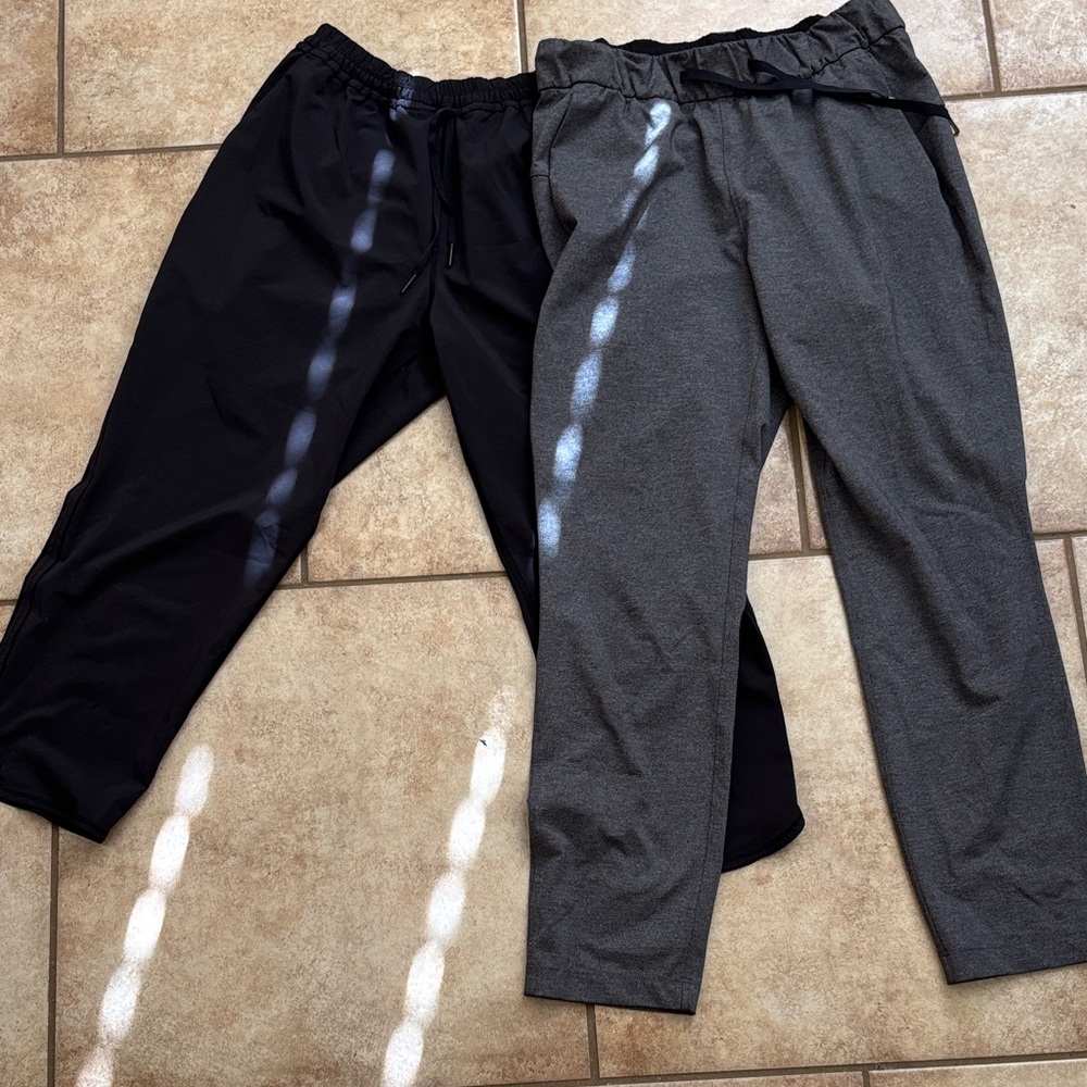 lululemon athletica Black and Gray Track Pants